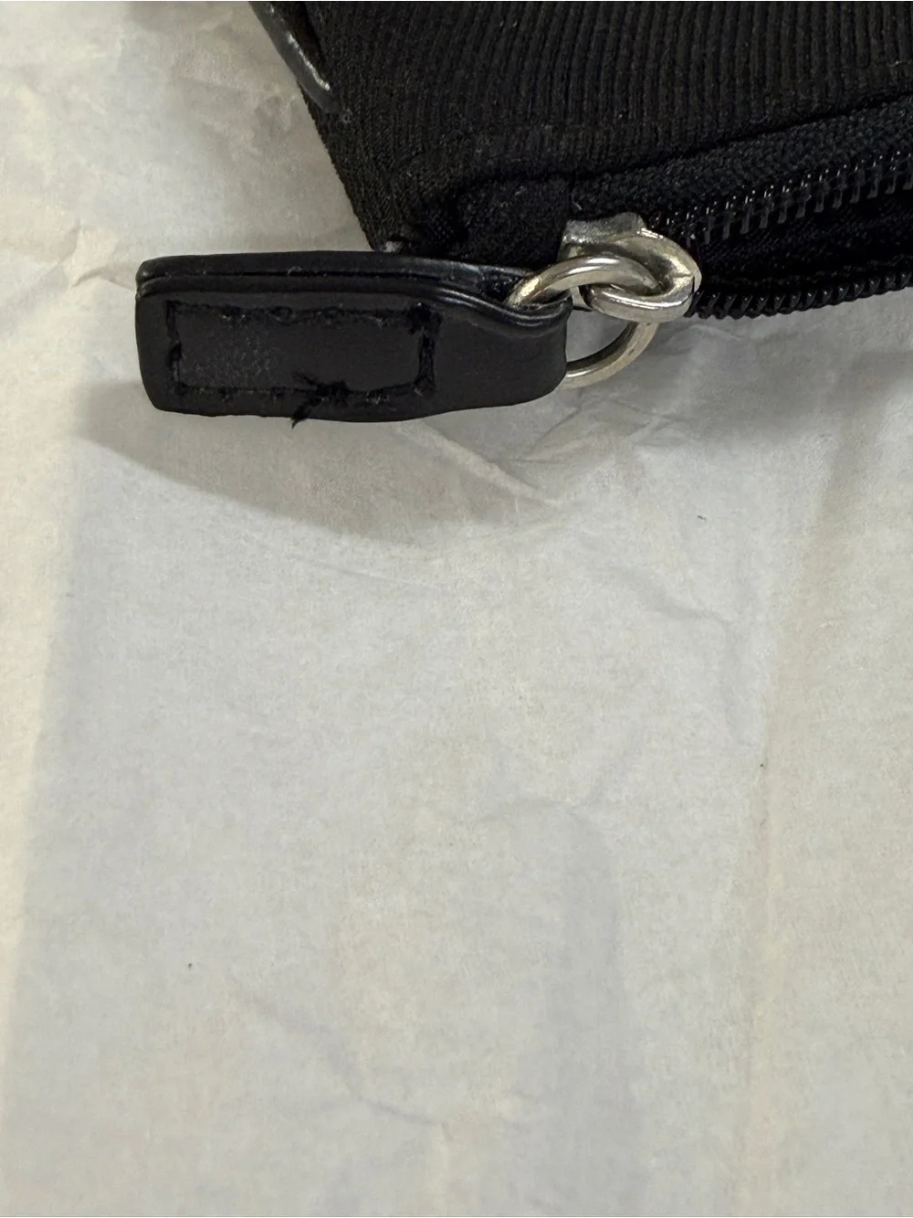 Dior Beauty black canvas pouch with silver logo